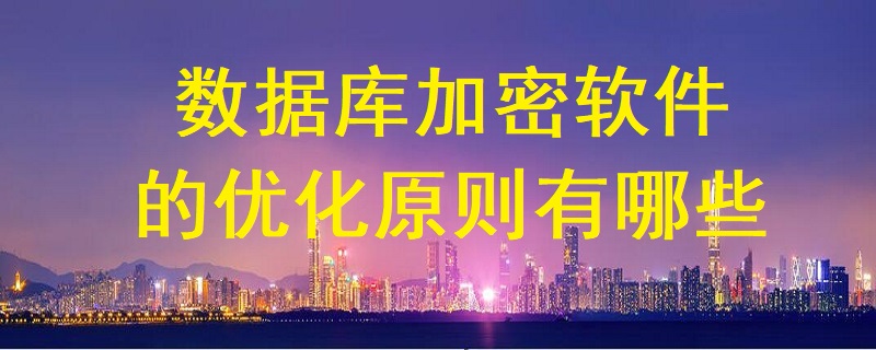 數(shù)據(jù)庫加密軟件的優(yōu)化原則有哪些?